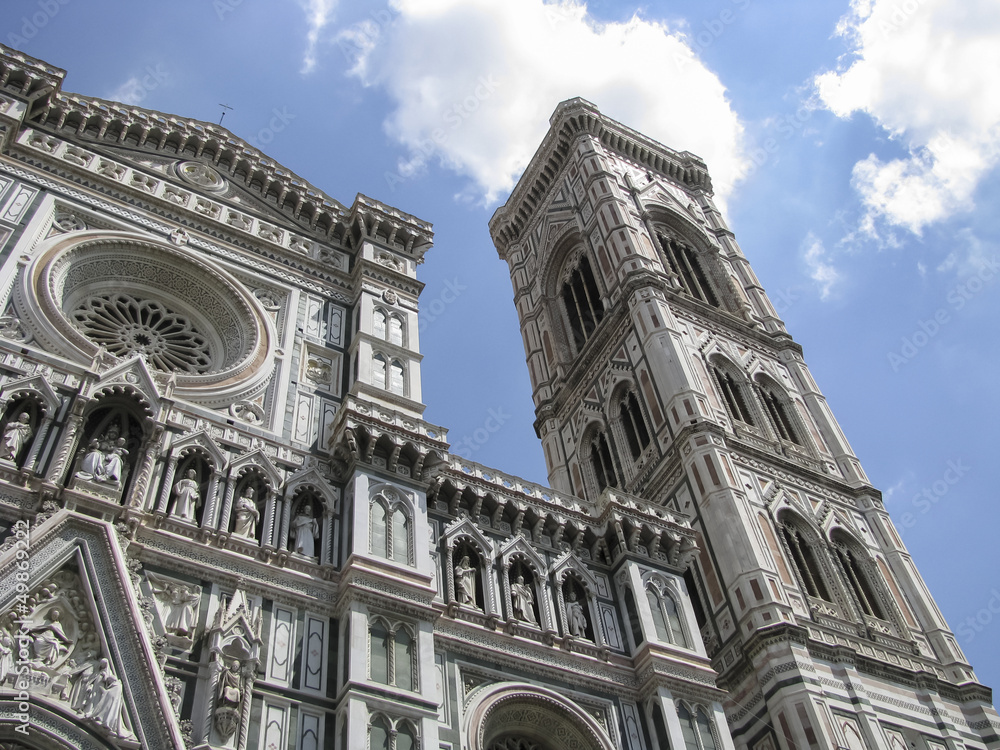 The famous cathedral in Florence in Italy. The famous cathedral in Florence in Italy.