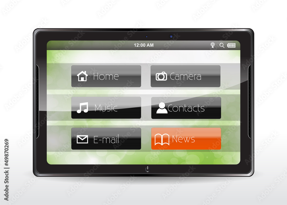 Tablet concept with a Tablet concept with a