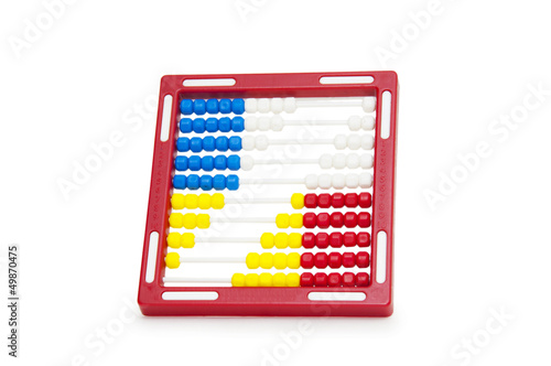 Abacus on Isolated White Background