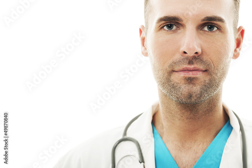 Close-up of a handsome male doctor photo