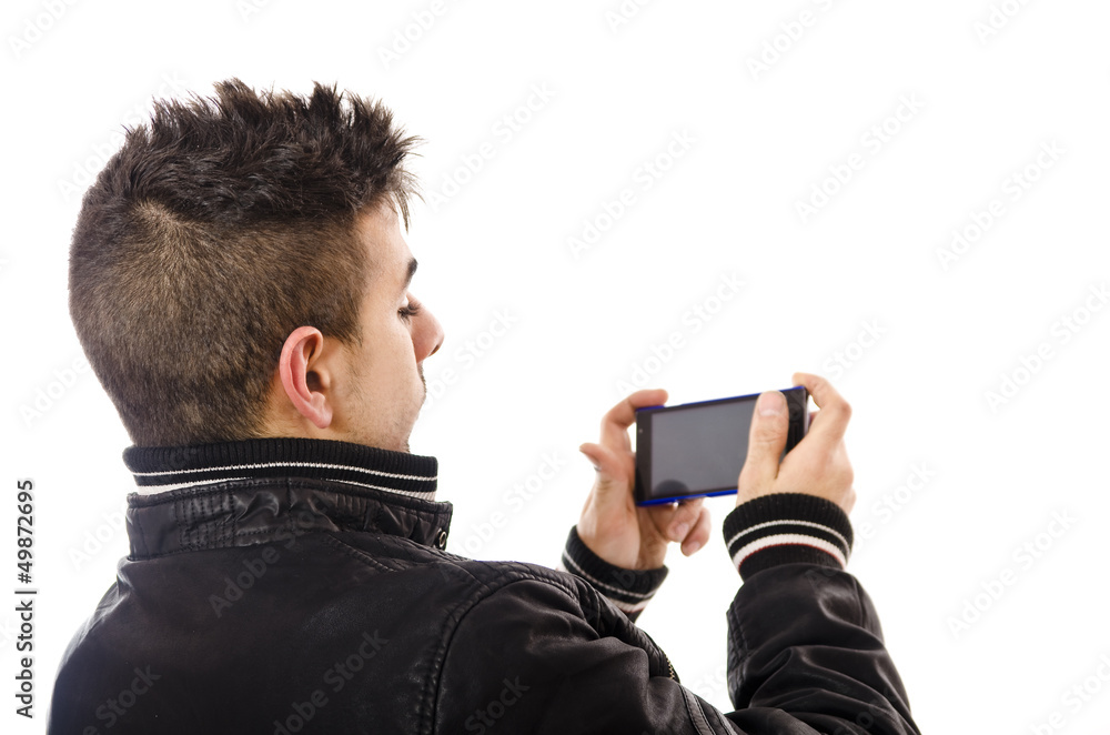 Young boy and the smartphone Young boy and the smartphone