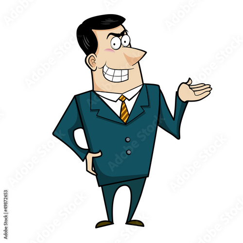 cartoon business man
