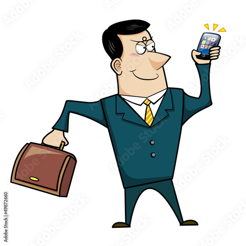 cartoon business man