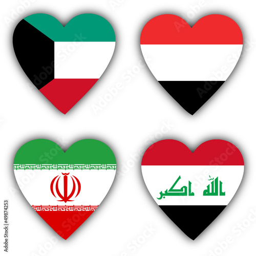 Free Download Flags in the shape of a heart, coutries - GFXLoad