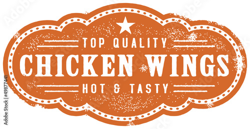 Chicken Wings Vintage Sign