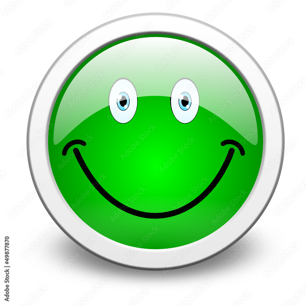 green smiley, vector green smiley, vector