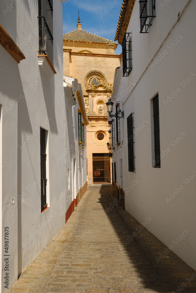 Narrow street in Carmona, a Spanish village