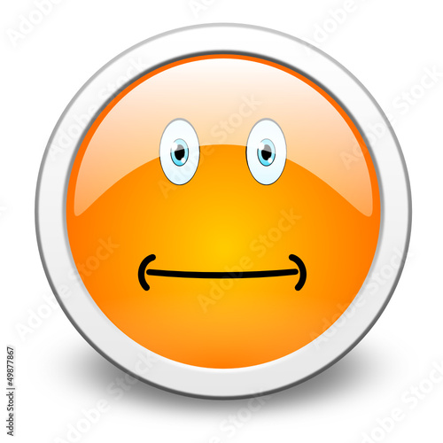 yellow smiley, push-button, vector