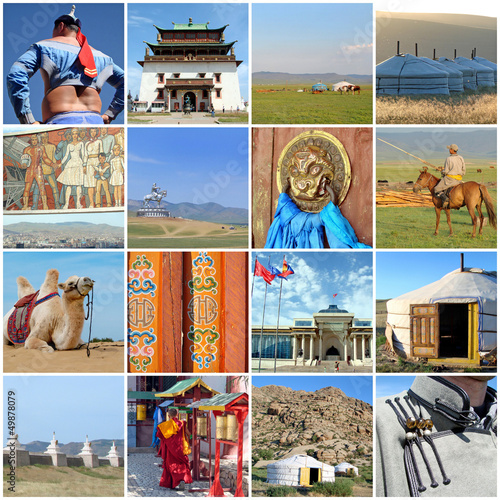 Collage carré Mongolie photo