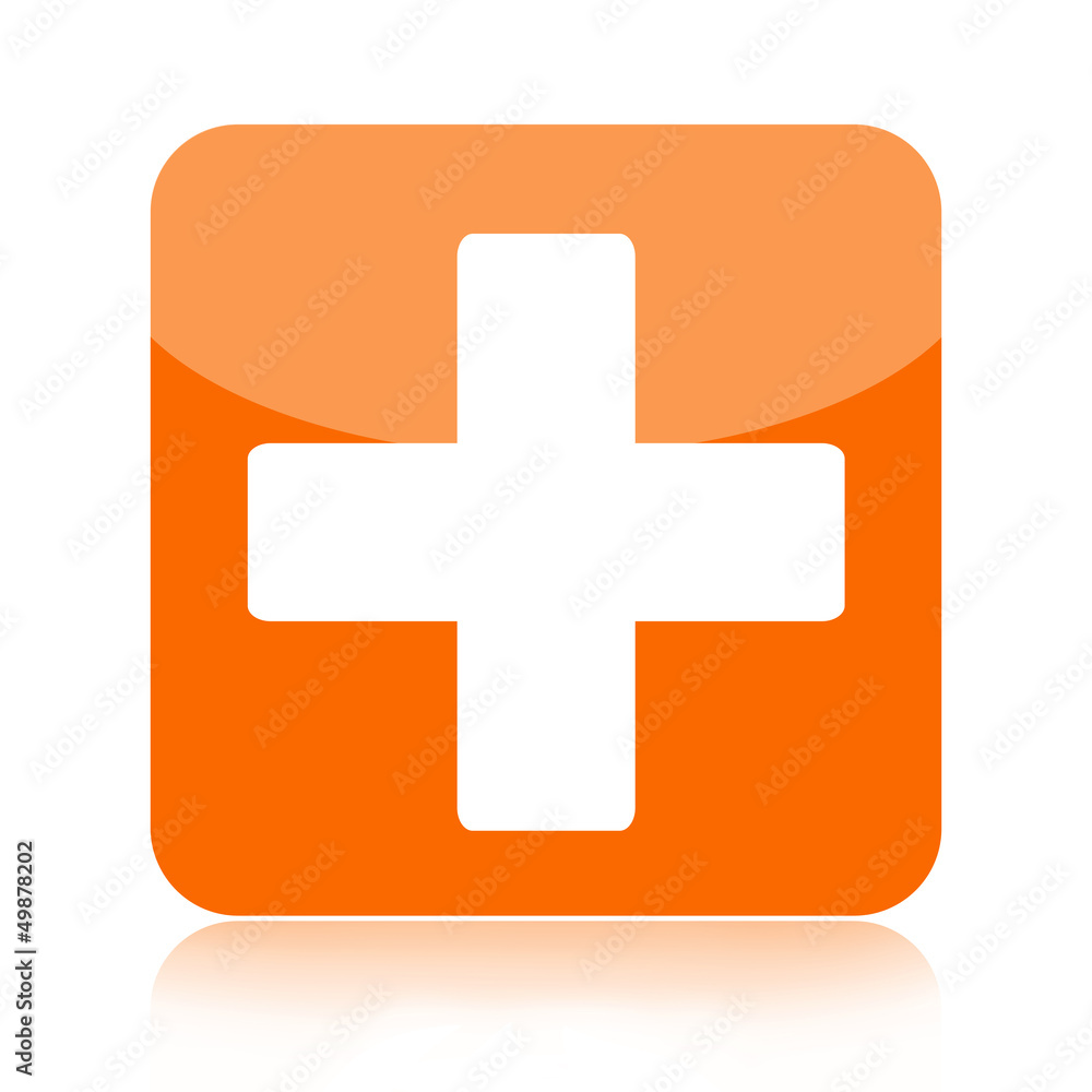 First aid medical button isolated on white First aid medical button isolated on white