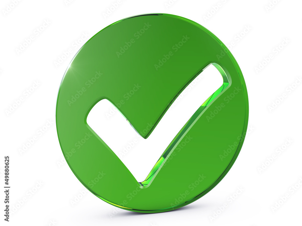 Green shiny checkmark Green shiny checkmark