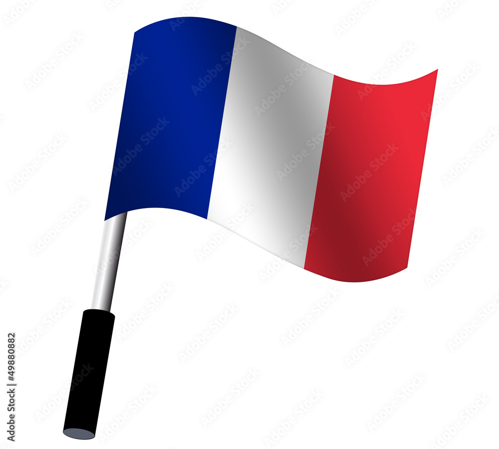 Flagge Frankreich wehend Illustration Stock