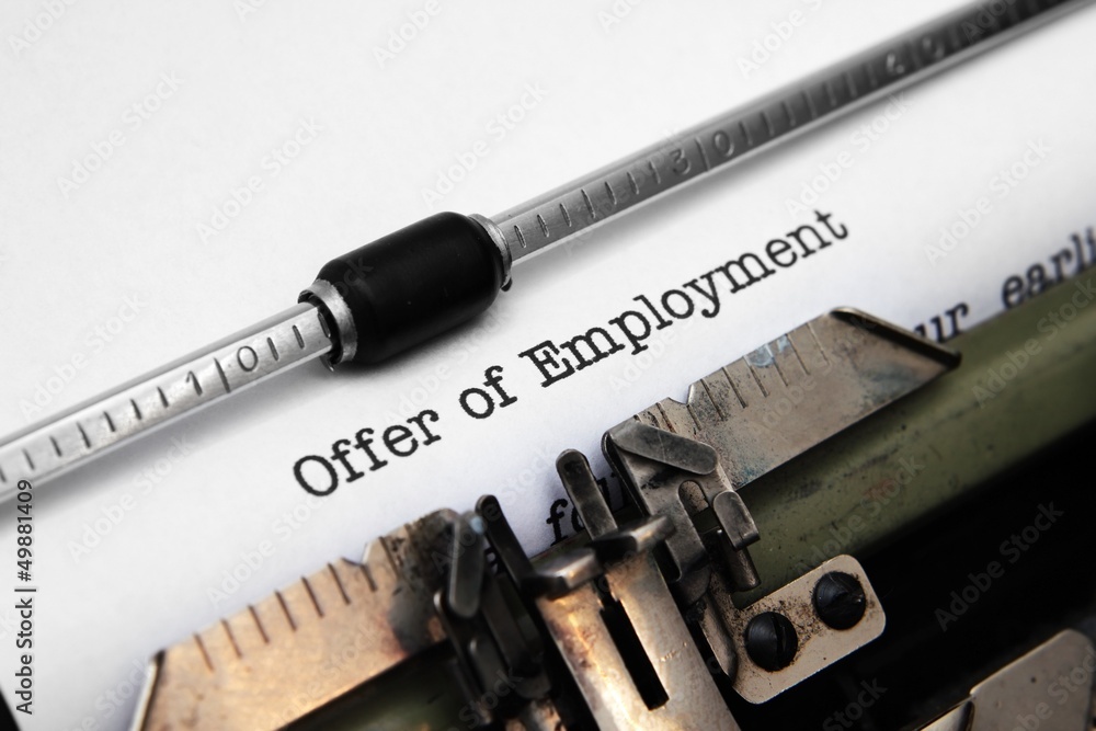 Offer of employment