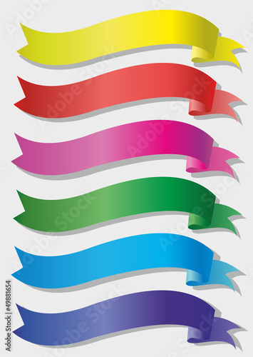 Set of colored banners