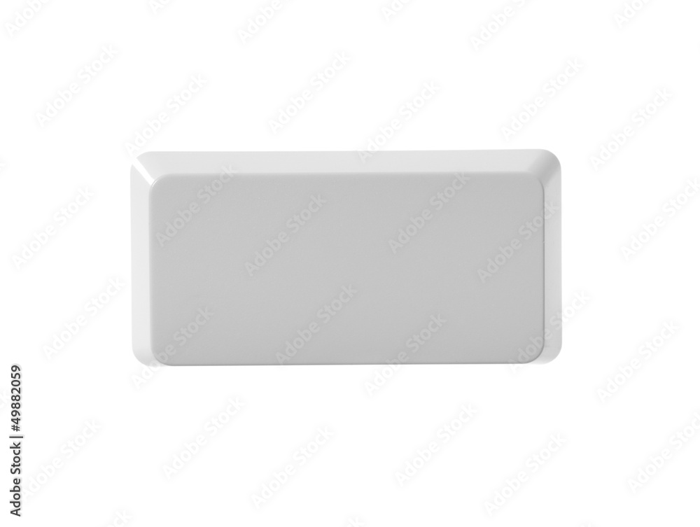 Blank button from a white computer keyboard Blank button from a white computer keyboard