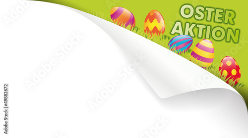 Ecke Papier Osteraktion mit bunten Eiern