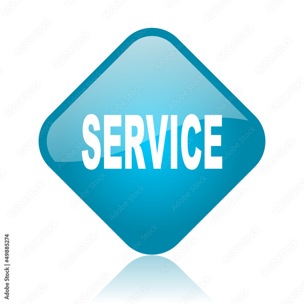 service blue square glossy web icon service blue square glossy web icon