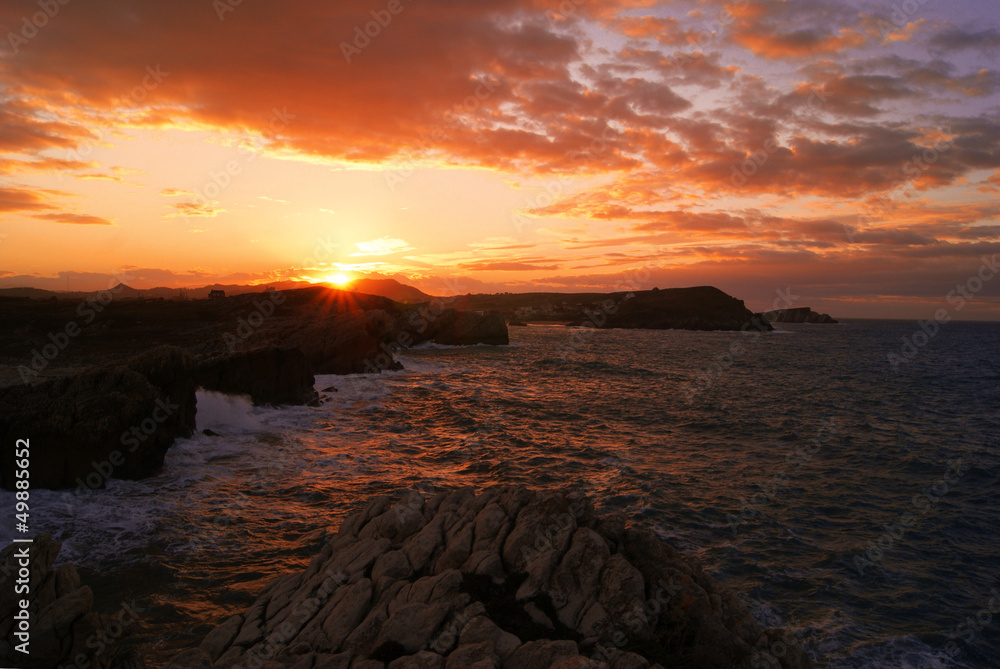Obraz premium sunset at the coast