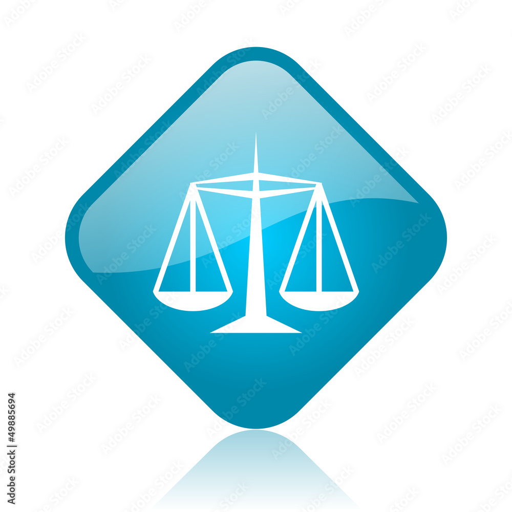 justice blue square glossy web icon justice blue square glossy web icon