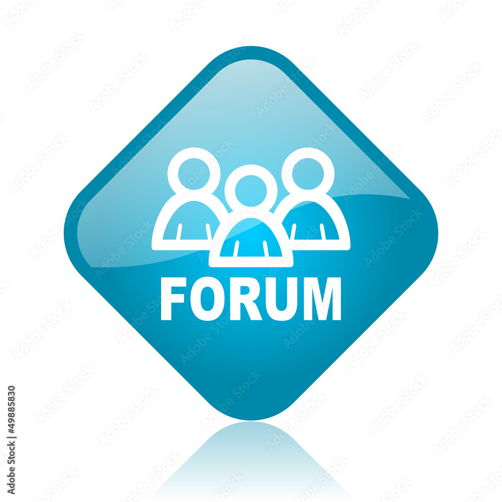 forum blue square glossy web icon forum blue square glossy web icon