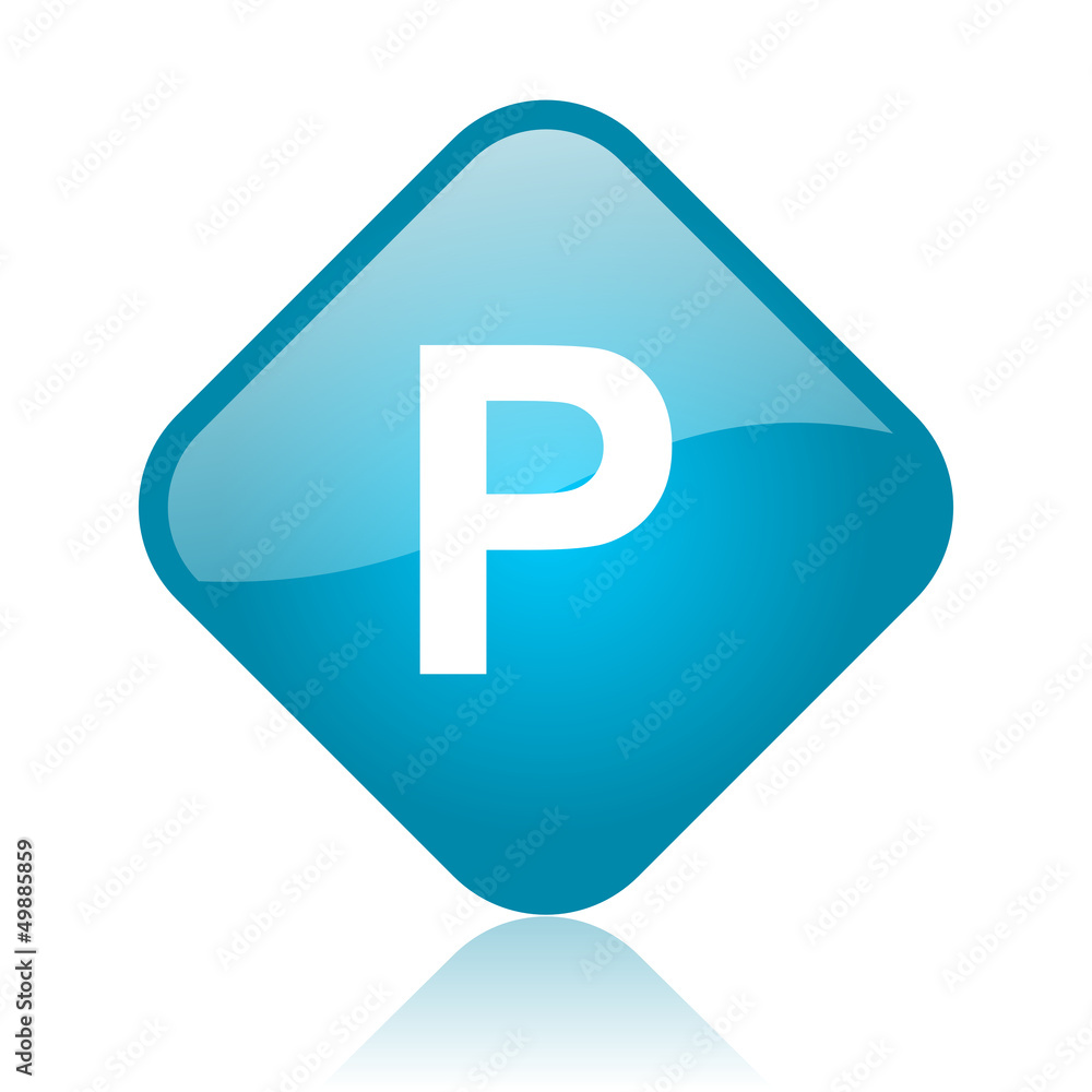 park blue square glossy web icon park blue square glossy web icon