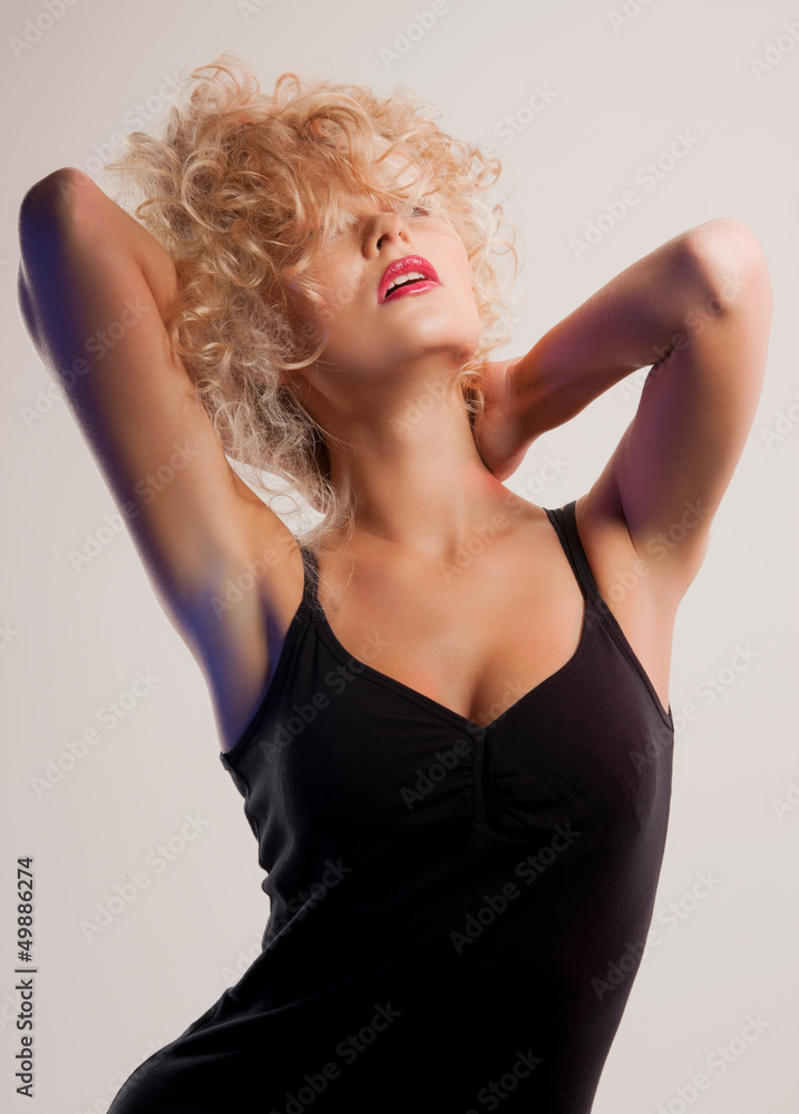 Fototapeta premium woman in black dress