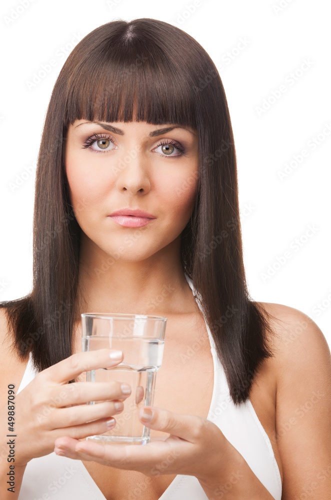 woman with glass of water woman with glass of water