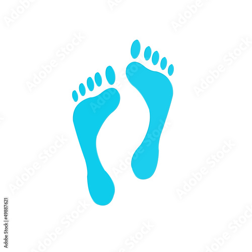 Pies en tonos azules