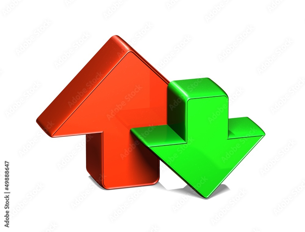 3D Arrows on white background 3D Arrows on white background