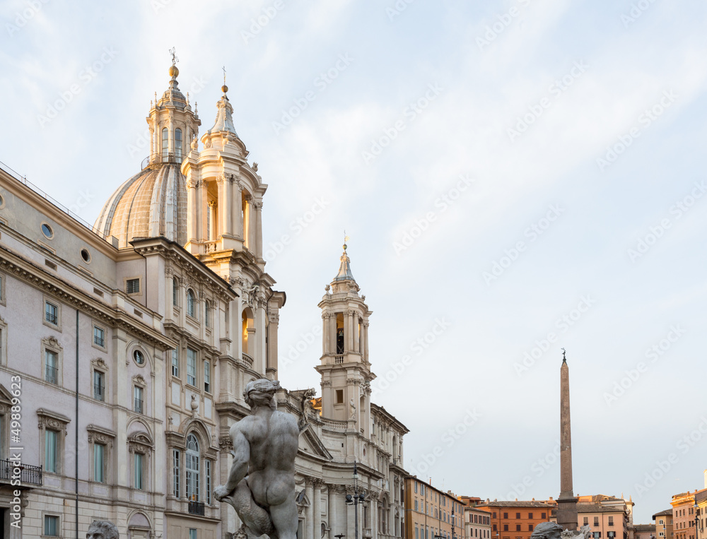 Fototapeta premium Dusk in famous Piazza Navona