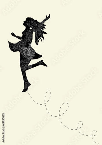 Creative dancing woman