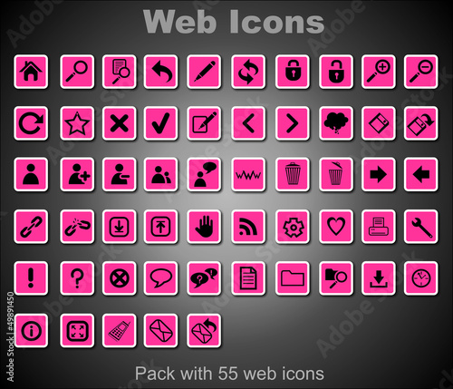 Pack Pink Web Icons