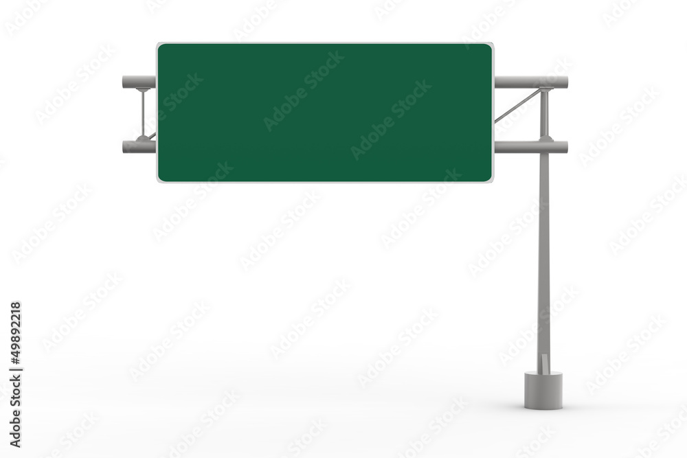Obraz premium Green Blank Freeway Sign