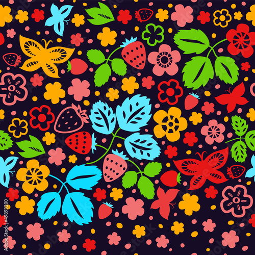 Colorful strawberry seamles...