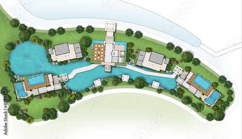 Proposal of planning spa onsen with green area