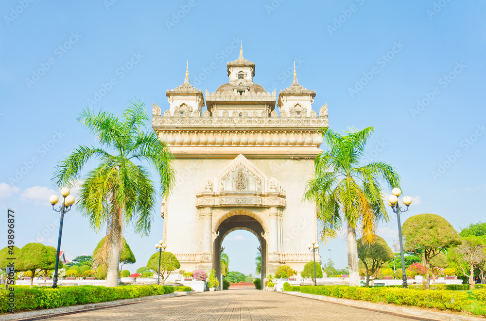 Patuxai monument in Vientiane capital of Laos Patuxai monument in Vientiane capital of Laos