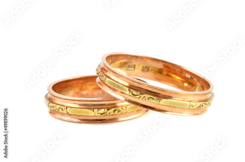 Heirat - goldene ringe