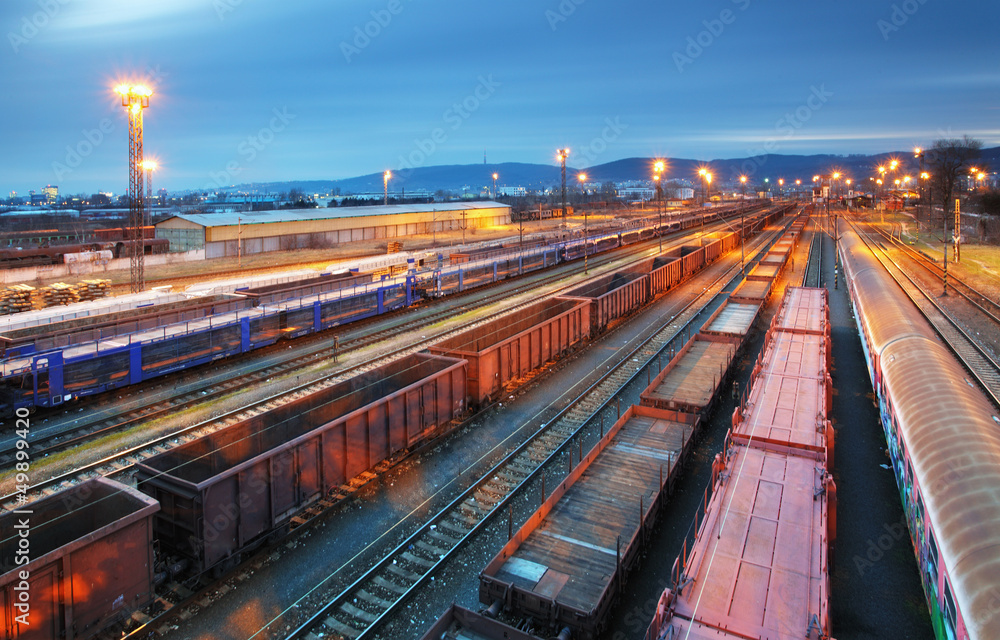 Cargo train trasportation - Freight railway Cargo train trasportation - Freight railway