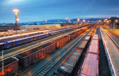 Cargo train trasportation - Freight railway