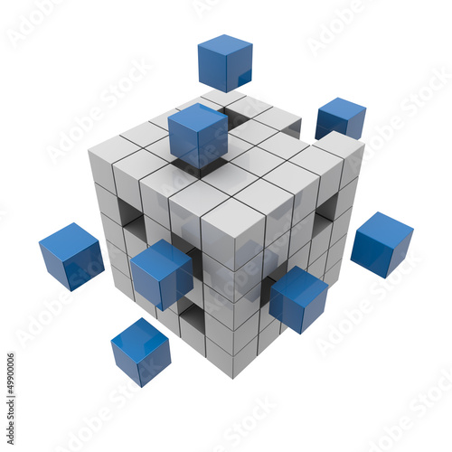 Quader / Block - Struktur: 3D-Grafik / 3D-Illustration © ag visuell