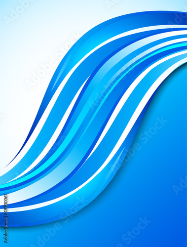 Background with blue wave
