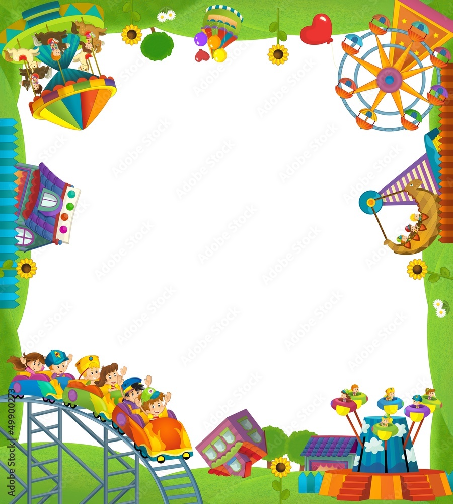 Naklejka premium The funfair - playground - the framing for misc usage