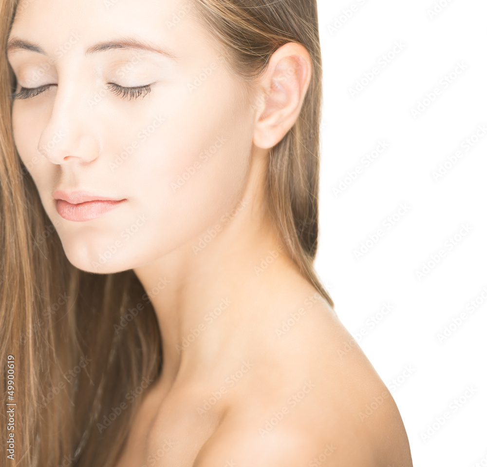 Portrait of beautiful sexy girl isolated on white. Portrait of beautiful sexy girl isolated on white.