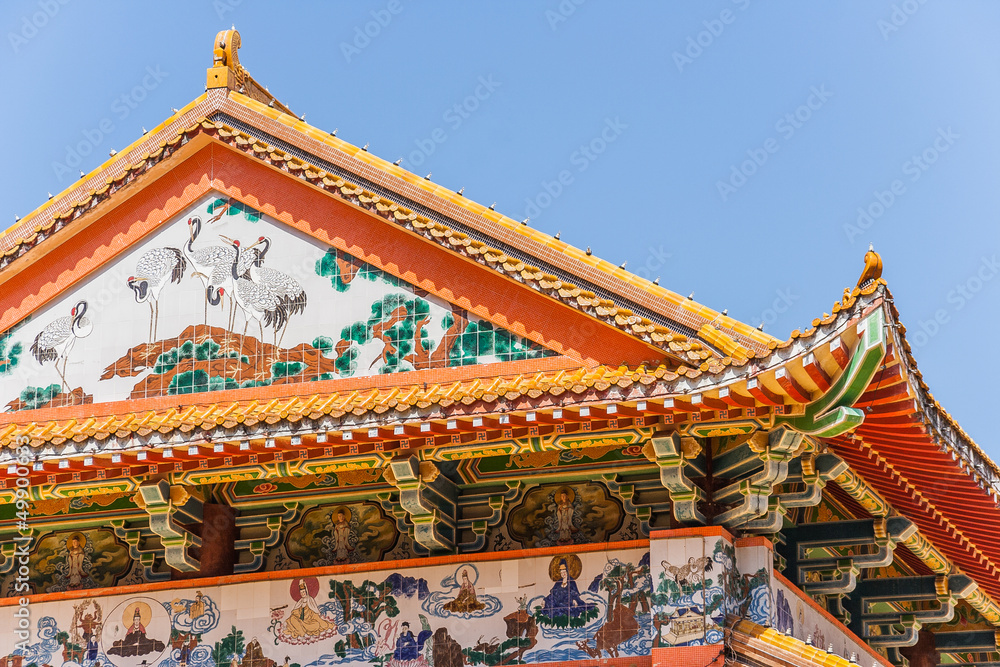 Buddhist temple roof