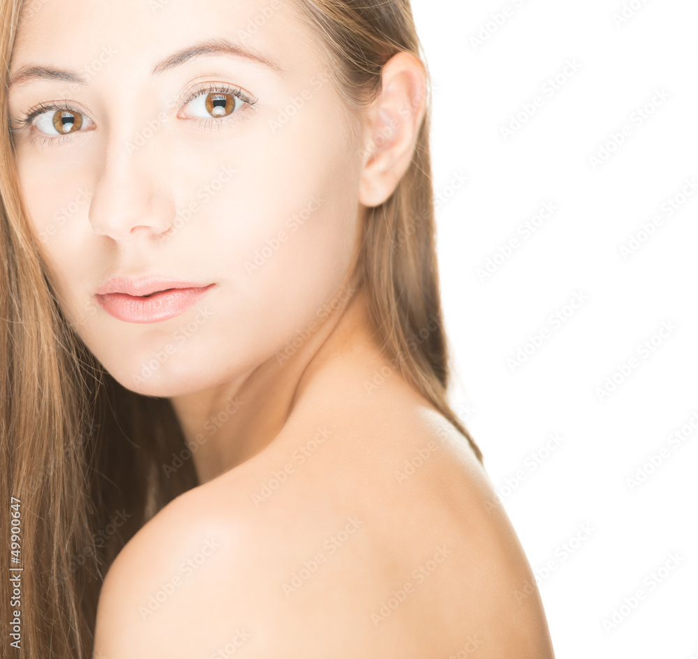 Portrait of beautiful sexy girl isolated on white. Portrait of beautiful sexy girl isolated on white.