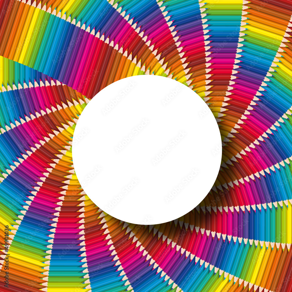 Obraz premium Spirale Crayons_Message