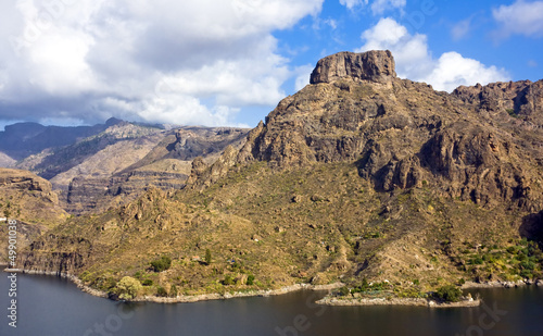 A beautiful mountain scape panorama in Gran Canaria, Spain