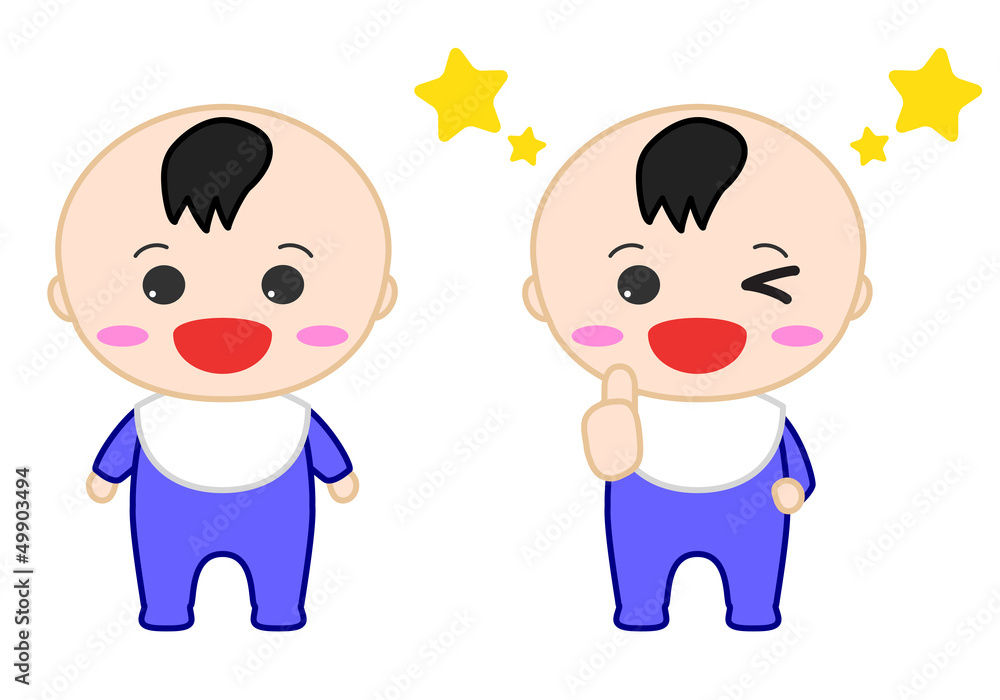 赤ちゃんイラスト　笑顔
