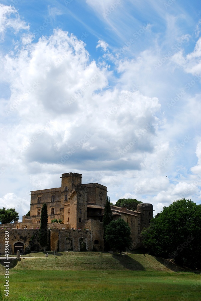 Castle in Lourmarin village, Vaucluse, Provence, France