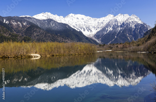 Mountain Range reflected in lake